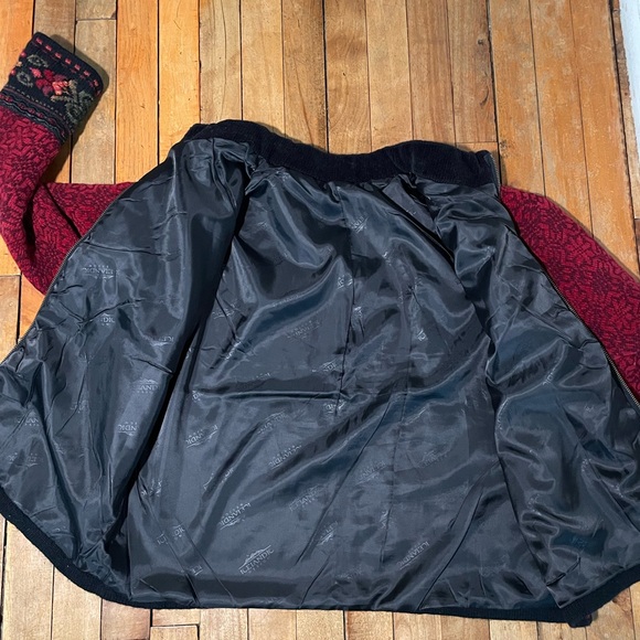 Vintage Icelandic Design floral embroidered lined cardigan - Picture 7 of 11